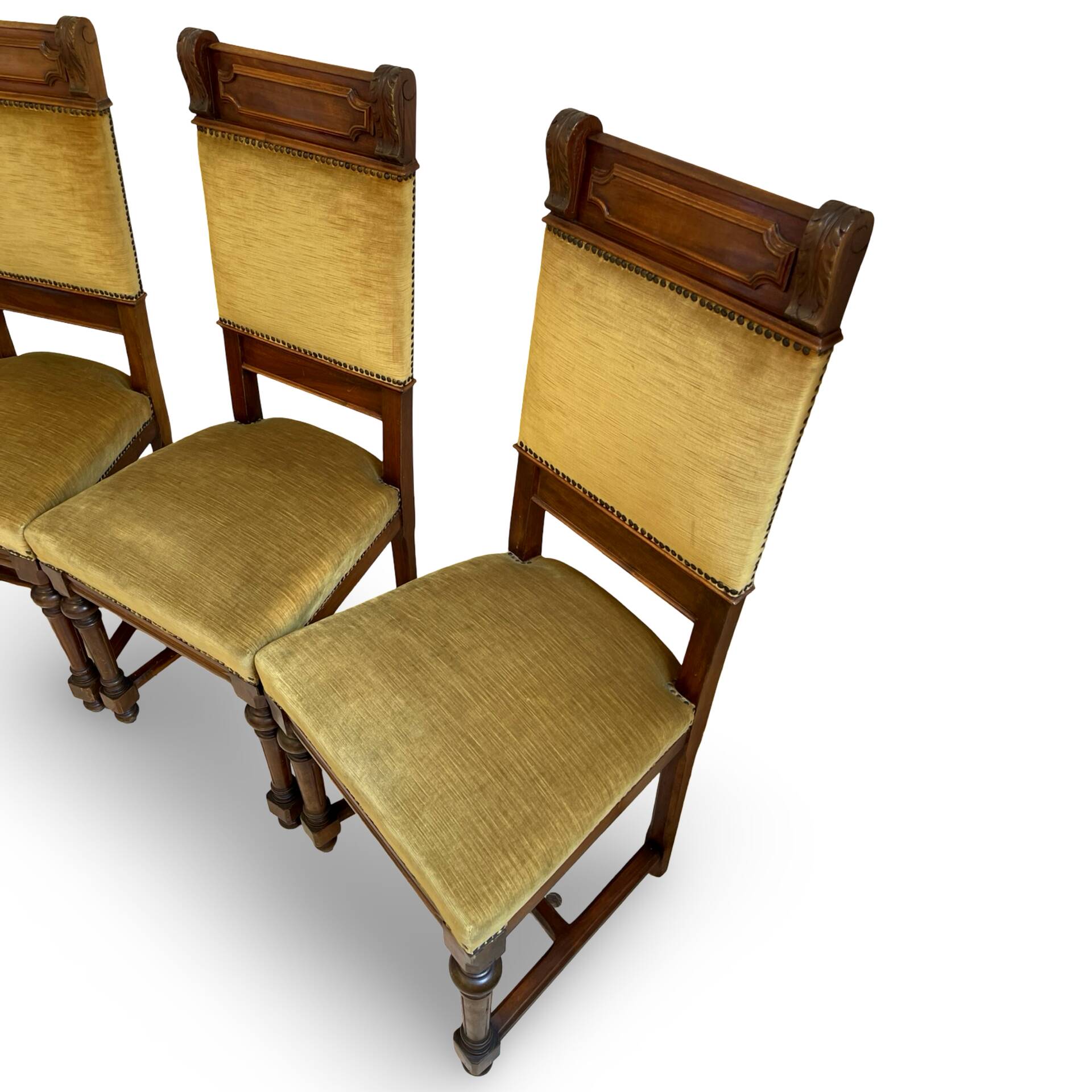 four Victorian dining chairs