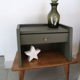 Vintage feet compass oak bedside table
