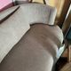 Vintage curved sofa in brown fabric – Italian design from the 1970s modernism