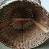 Braided rattan armchair