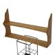 Vintage wooden wall shelve rack bookshelf in pinewood  minimalist design