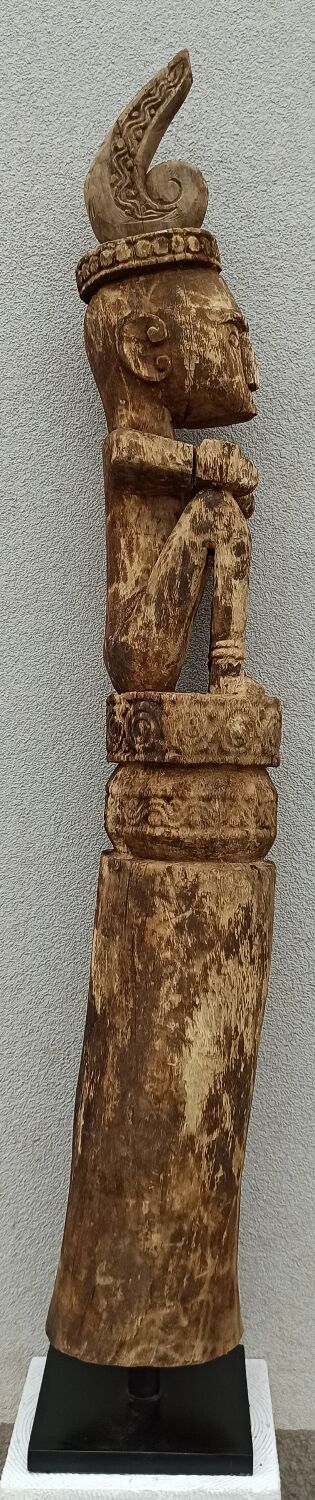 Ancient wooden ancestor statue of the Leti Islands, Indonesia