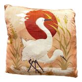 Coussin vintage oiseaux