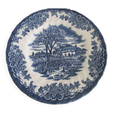 Set of 9 myott meakin england blue dessert plates