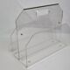 Vintage transparent plexiglass magazine rack, 1970s, Hollywood Regency.