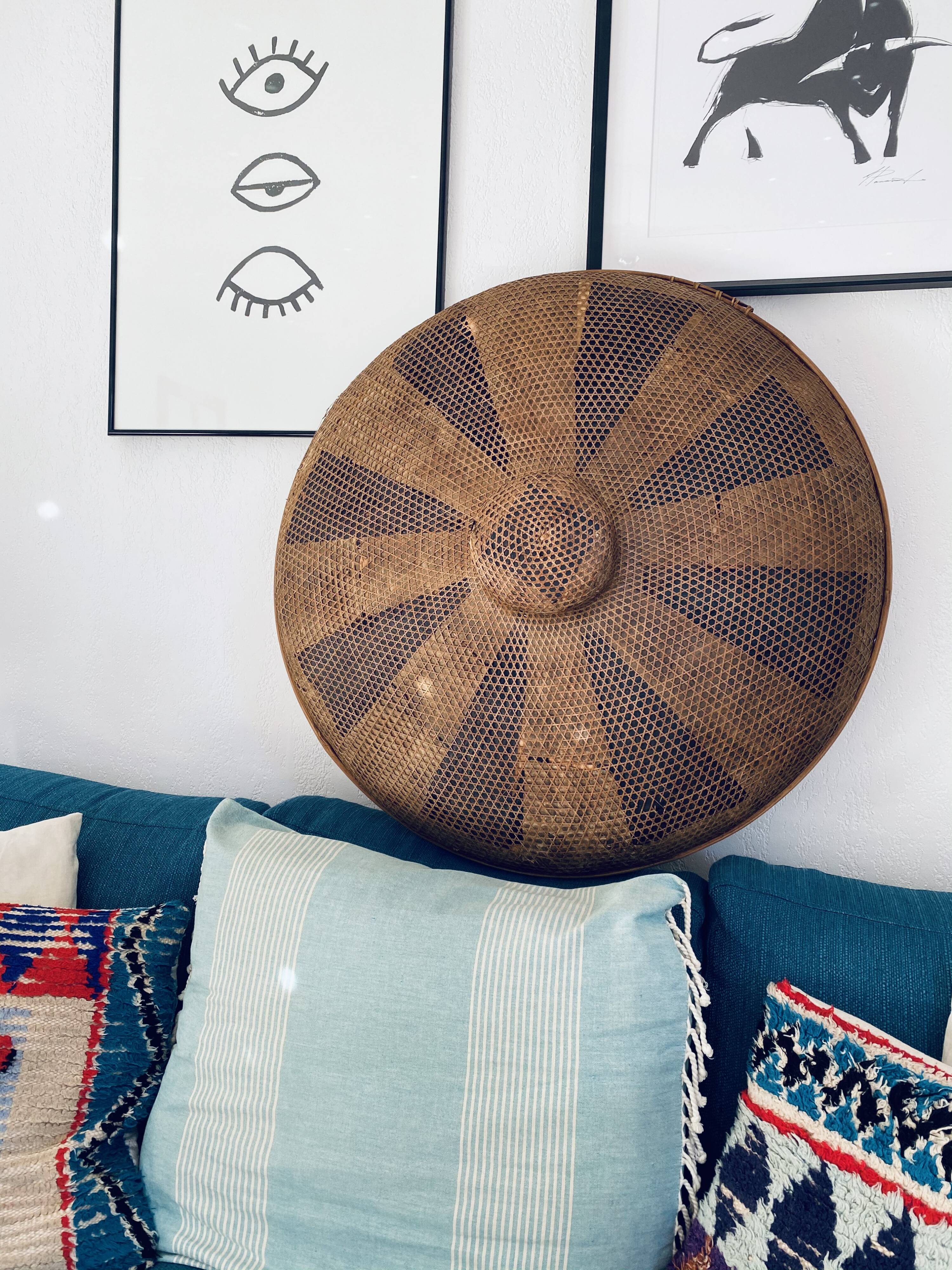 Ancient Asian hat 75 cm in diameter