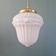 Art Deco suspension in pressed white glass, 1920s-30s.