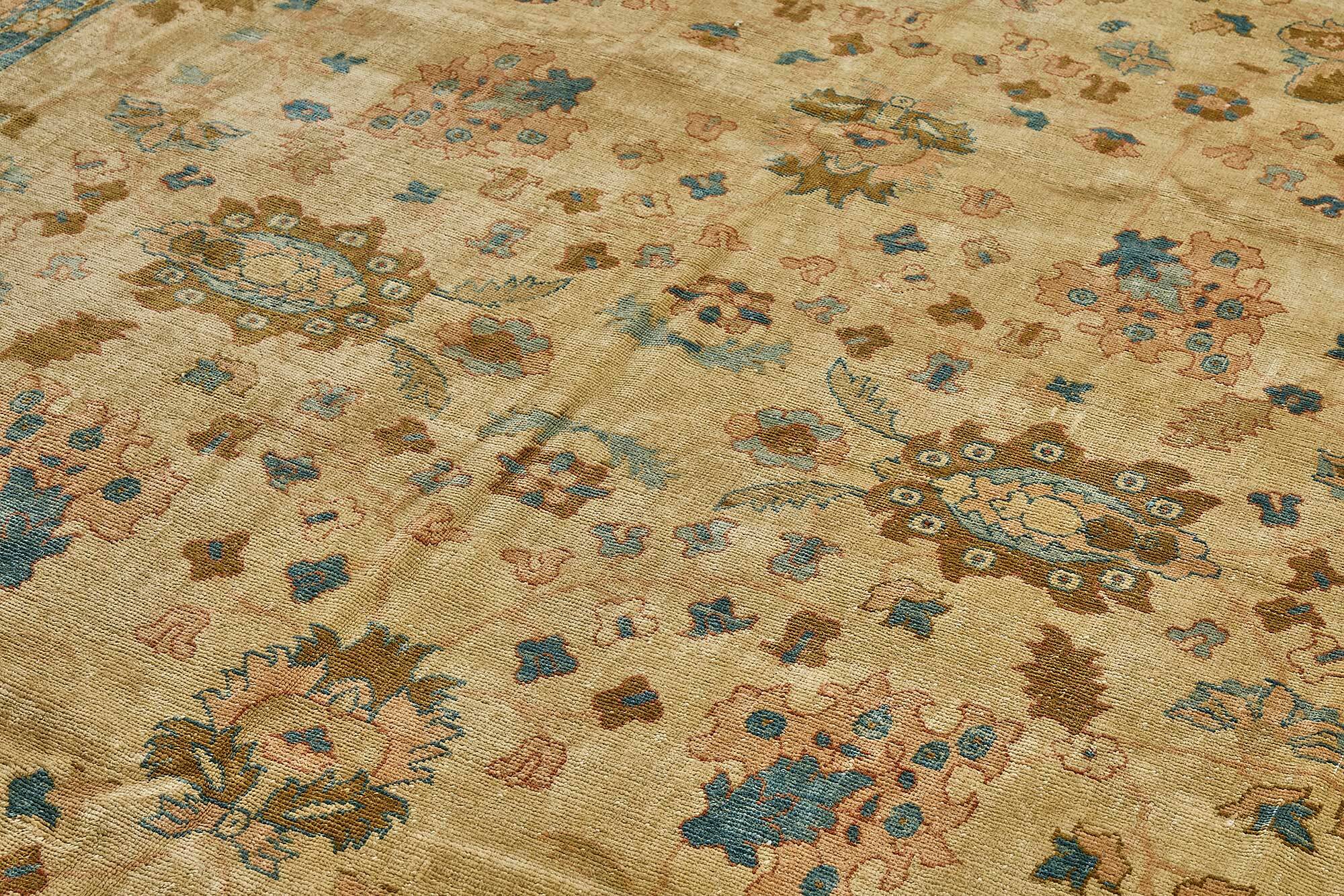 Turkish Handknotted Wool Oushak Rug 282 cm x 370 cm
