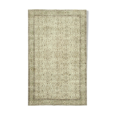 Hand-knotted decorative turkish beige rug 196 cm x 311 cm