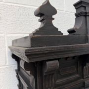 19th-century shop display cabinet in solid oak