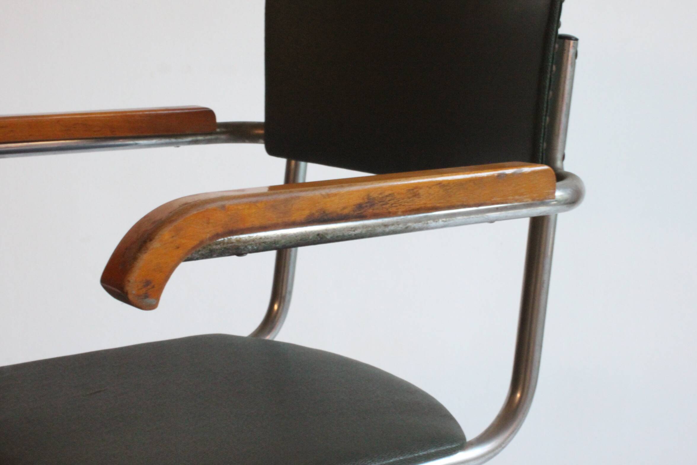 Art deco tubular Armchairs, 1930s set of two