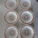 6 plates orange flowers model scania arcopal france vintage