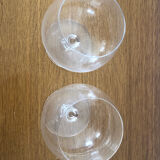 2 verres à cognac en verre