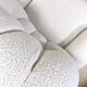 Vintage 80s shell armchair in curly wool