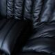 Cinna Ligne Roset Black leather 2-seater sofa attributed to Annie Hieronimus, 1970s