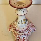 Lot of 2 candlesticks decor vieux strasbourg in earthenware