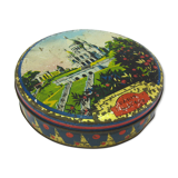 Old box of candies in lithographed sheet metal - Basilica Sacred Heart Paris - vintage 30s