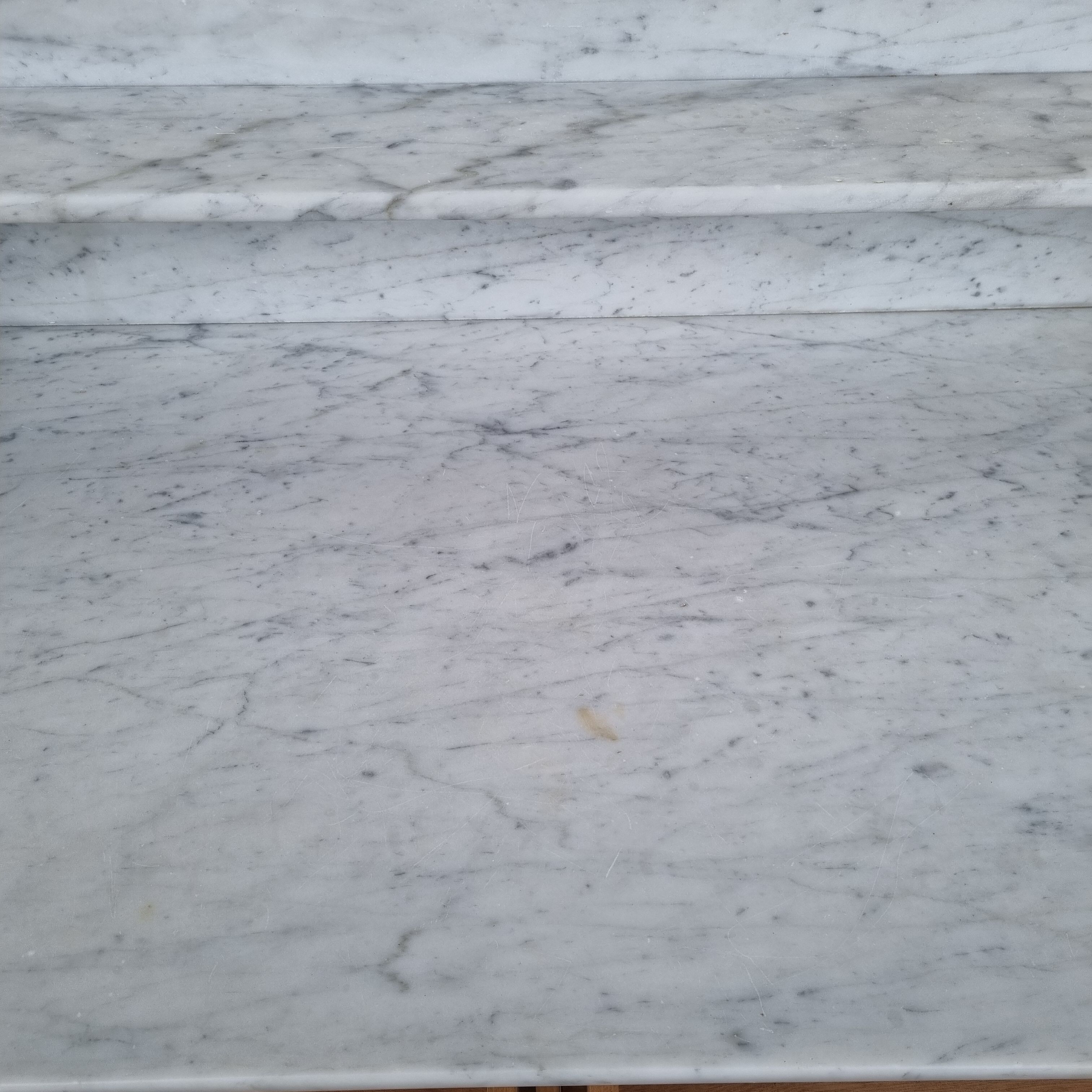 Patinated bathroom cabinet with marble 1940s