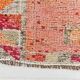 Tapis de couloir vintage à motif étoilé rouge et rose, 98 x 285 cm