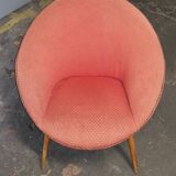 Fauteuil rond egg vintage années 50