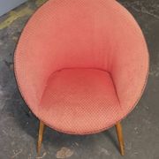 Fauteuil rond egg vintage années 50