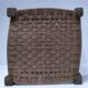 wooden stool with woven plant seat vintage