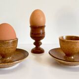 3 vintage egg cups