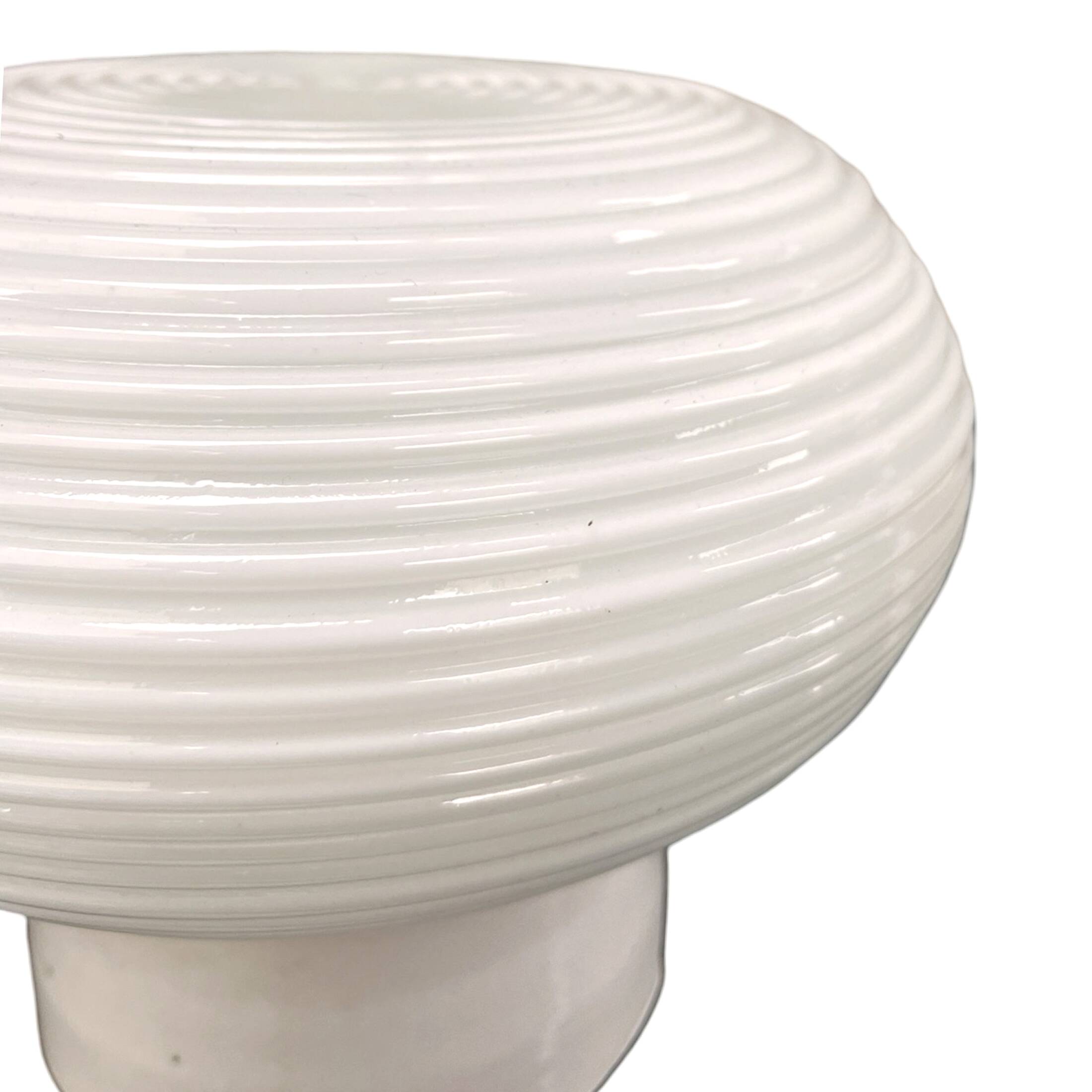 White glass spiral wall lamp by Polam Vikasy, Poland in the 1970s.