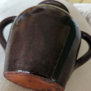 Vase en poterie de Nehou signé Hamel