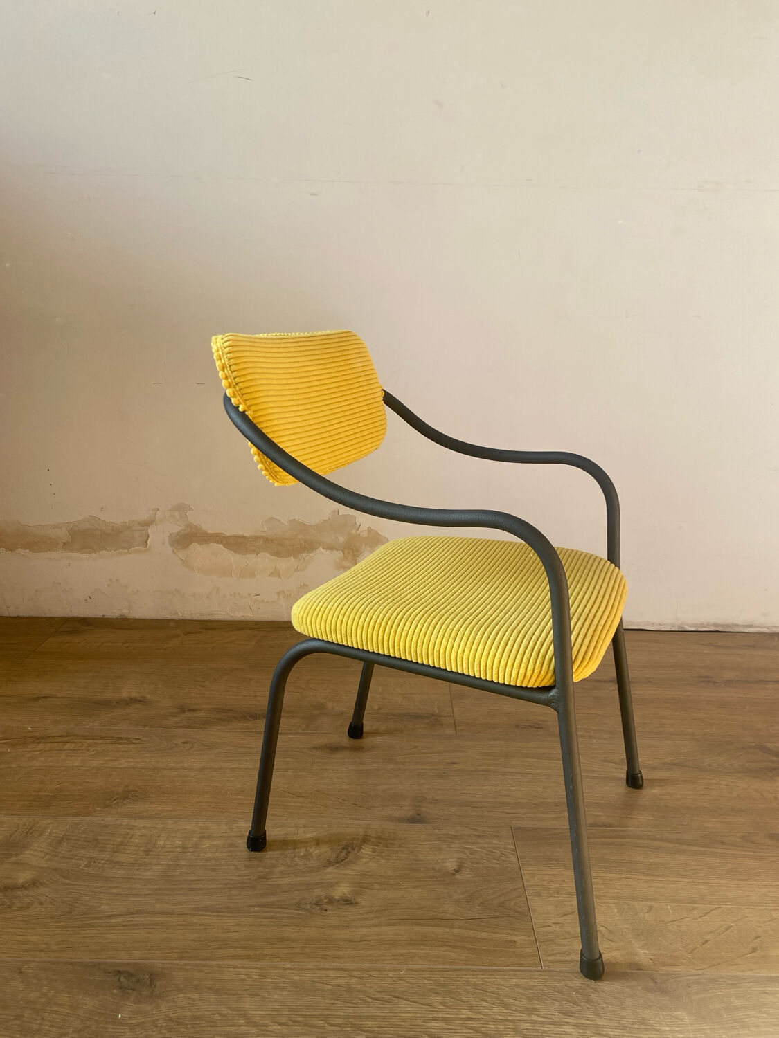 Child's armchair in yellow corduroy