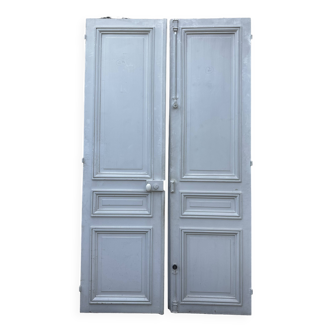 Double porte ancienne de 1890 en bois massif