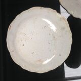 Pair of plates country flowers setting pattern earthenware