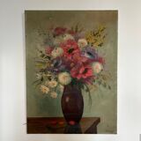 Tableau ancien bouquet classique