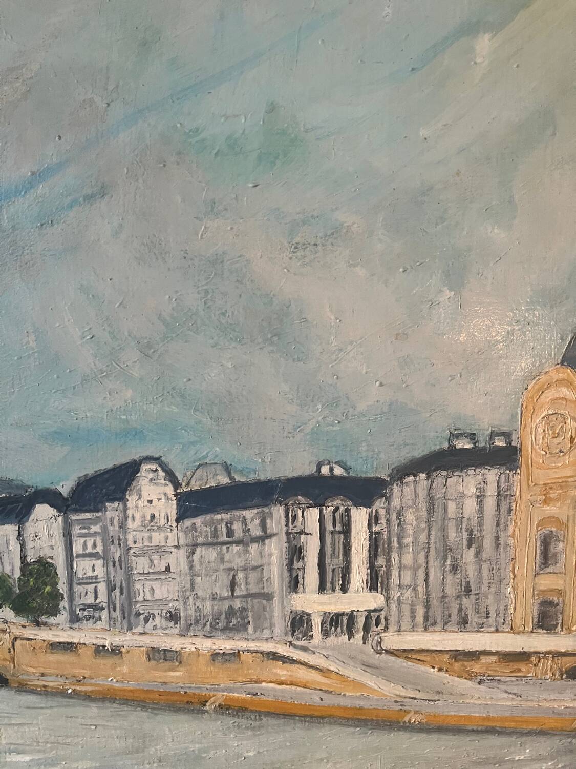 Paris quai d'Orsay, oil on canvas