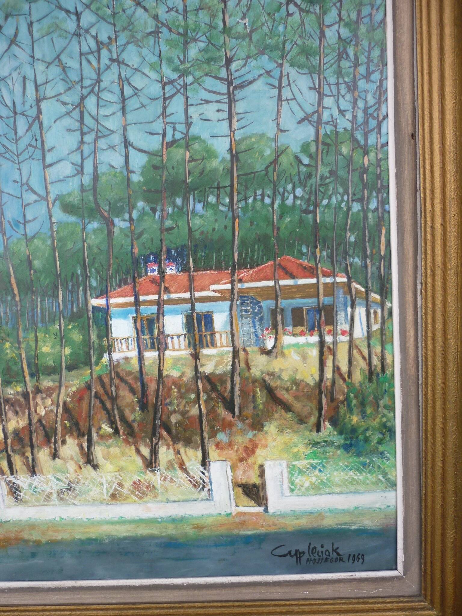 Painting Villa in the pines in Hossegor
