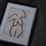 Peinture brodée sentiment d’être la femme 21x30cm