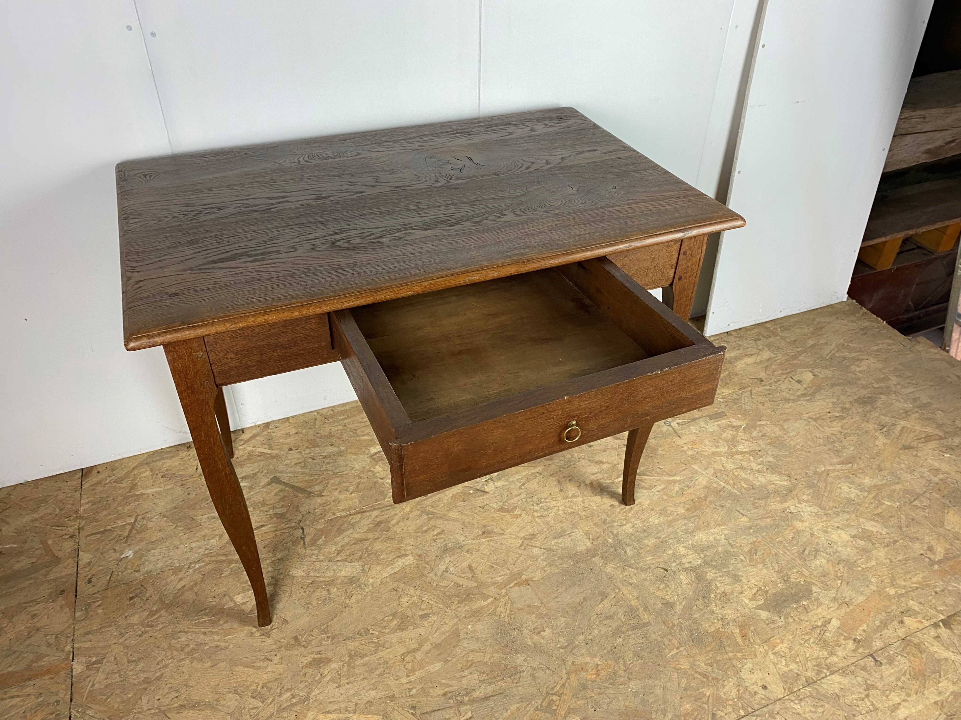 One drawer desk in solid oak 1900