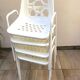 Lot de 4 fauteuils empilables années 60-70 en métal et plastique jardin