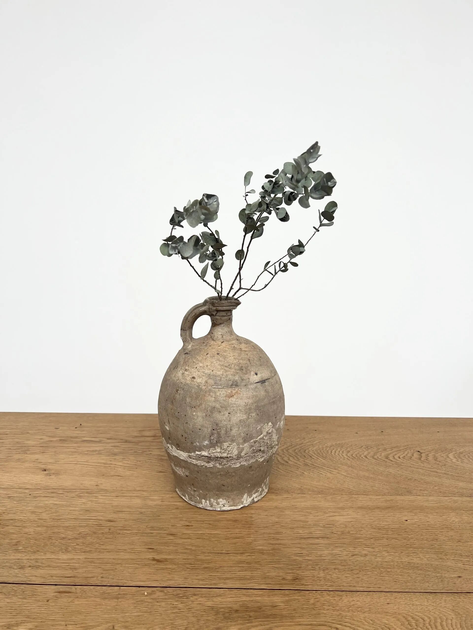 Antique raw terracotta jar