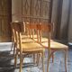 Lot of 6 vintage light wooden bistro chairs