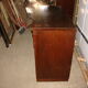 Dressing table in mahogany and straw, made in Mexico in 1959