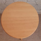 Vintage screw stool in solid beech.