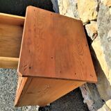 Old wooden bedside table