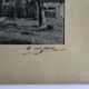 Georges lefebvre, old cottage, black and white photo, circa 1930. signed in ink