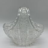 Bohemian cut crystal basket – 20th century