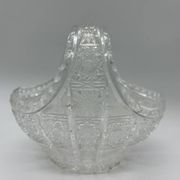 Panier en cristal de Bohême taillé – XXe siècle