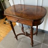 Table coiffeuse de style Napoléon III marquetée