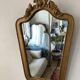 Miroir vintage en bois doré 30x15cm
