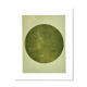 Peinture sur papier 40x50cm illustration Lune Verte signée Eawy