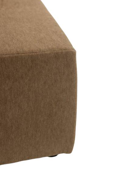 Pair of beige mohair fabric cube armchairs. Contemporary.